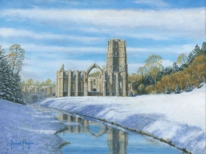 Winter Morning, Fountains Abbey, Yorkshire